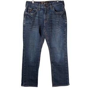 Ariat Rebar M4 Relaxed Boot Cut Jeans Mens 32/32 Blue Denim Workwear Western